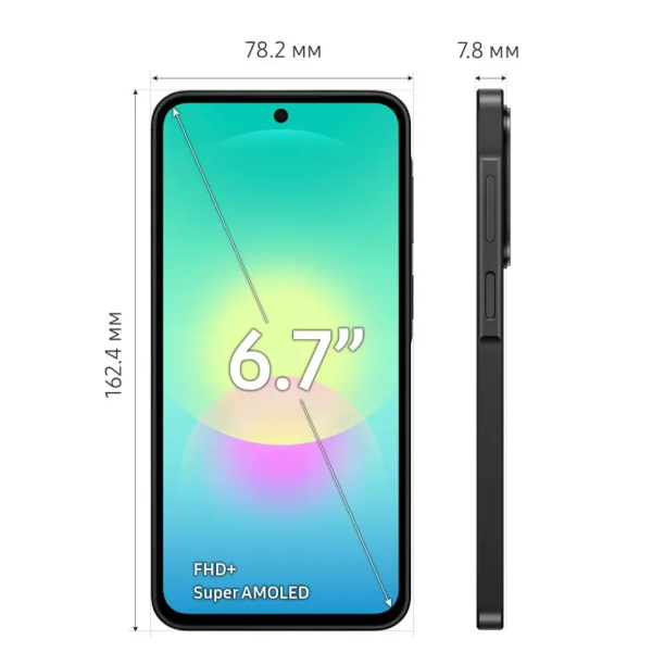 Смартфон Samsung Galaxy A27, 6/128Gb, NFC, AMOLED, 120Гц, 5000мAч, черный