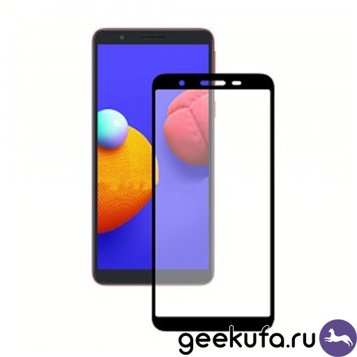 Стекло защитное Samsung A013/ A01 core Черное 3D