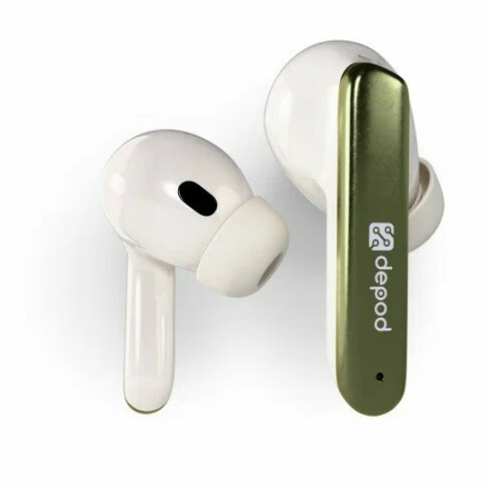 Беспроводные наушники Depod PEAK TWS-004 c шумоподавлением для iPhone и Android слоновая кость