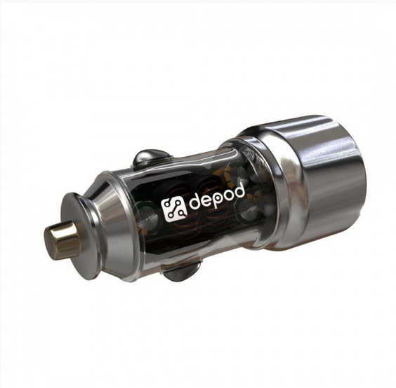 Автомобильное зарядное устройство, блок Depod DCA-002, 3A, 15W USB (2ш) 1 год гарантии, Black