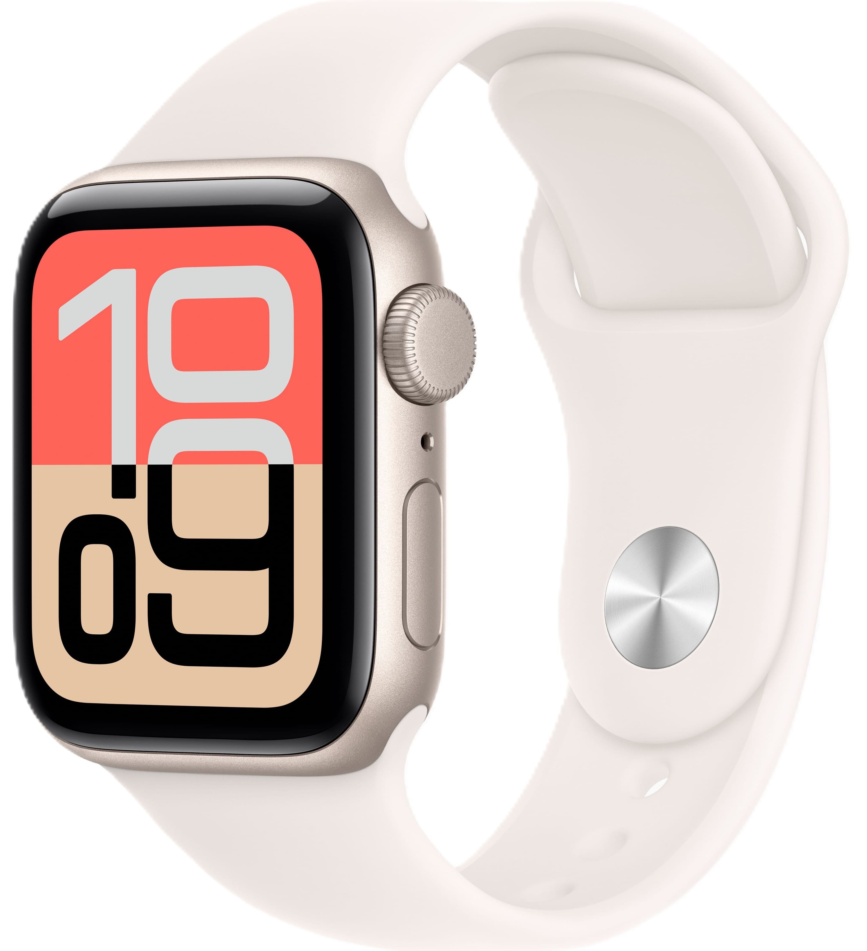 Смарт-часы Apple Watch SE 3 (2025), 44 мм, корпус цвет «сияющая звезда», спортивный ремешок цвета «лёгкий румянец» 
