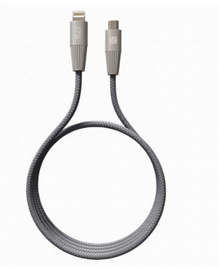 Кабель Depod Nylon steel DC-004 для iPhone Lightning - Type-C, 27W, 1м, , гарантия 1 год Gray
