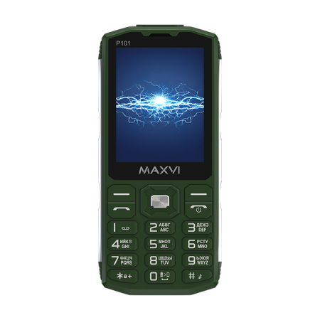 Мобильный телефон MAXVI P101, 2.8”,  2 sim-карты, 3800 mAh Зеленый