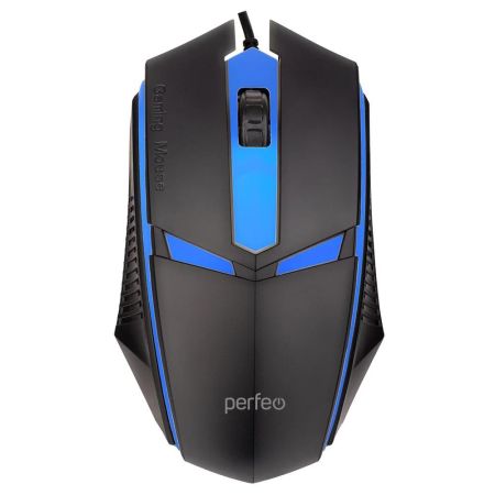 Мышь проводная Perfeo "FACE", 3 кн, USB, чёрн, GAME DESIGN, 7 цв. подсветка, 1000 DP