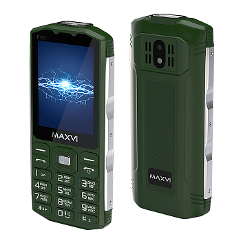 Мобильный телефон MAXVI P101, 2.8”,  2 sim-карты, 3800 mAh Зеленый