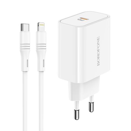 СЗУ Lightning 2,1A, 20W Borofone BA57A  White