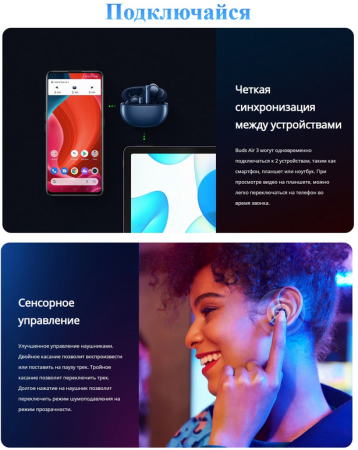 Наушники RealMe Buds Air 3 (RMA2105) Blue