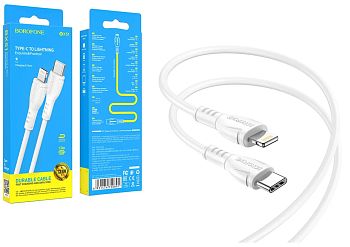 Кабель iPhone Lightning - Type-C 2.4A Borofone BX51 1m White