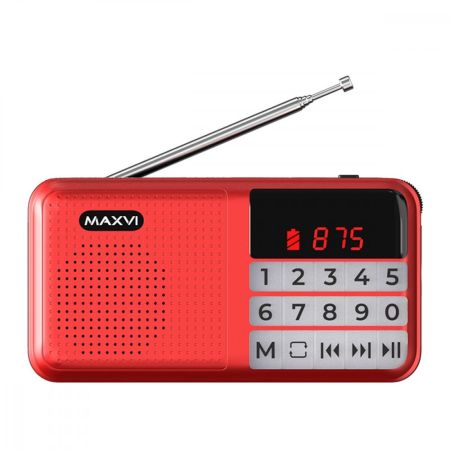 Радио FM-приемник Maxvi PR-02 Red