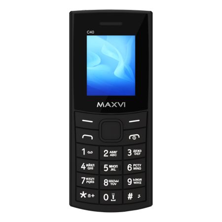 Мобильный телефон MAXVI C40, 1.77”, 2 sim-карты, 600 mAh Черный