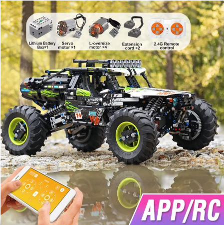 Конструктор Mould King  Зеленый багги 4WD с ДУ 1879 деталей (18002)