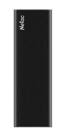 Внешний твердотельный диск SSD Netac 250 GB Z USB-C чёрный, USB 3.2, Slim