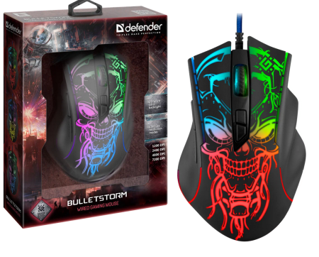 Мышь проводная DEFENDER Bulletstorm GM-928 7кнопок,7200dpi