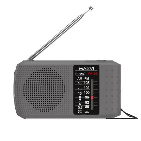 Радио FM-приемник Maxvi PR-03 Gray