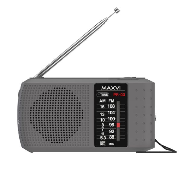 Радио FM-приемник Maxvi PR-03 Gray
