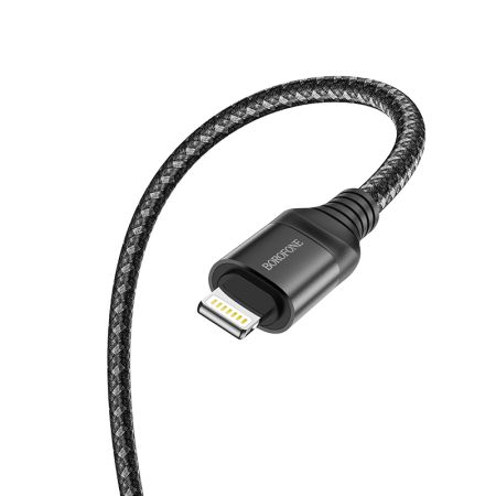 Кабель iPhone Lightning - Type-C 2.4A Borofone BX56 1m, 20W Black