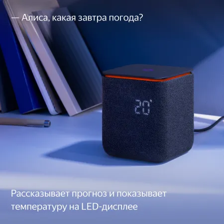 Умная колонка Яндекс Станция Миди с Алисой на YaGPT, с Zigbee, черный (24Вт)