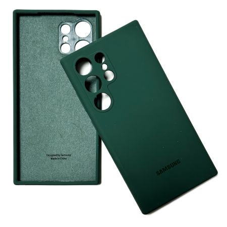 Накладка Samsung S24 Ultra темно-зеленый Silicone case