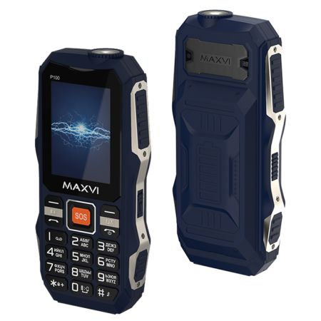 Мобильный телефон MAXVI P100, 2.4”,  2 sim-карты, 5500 mAh Синий