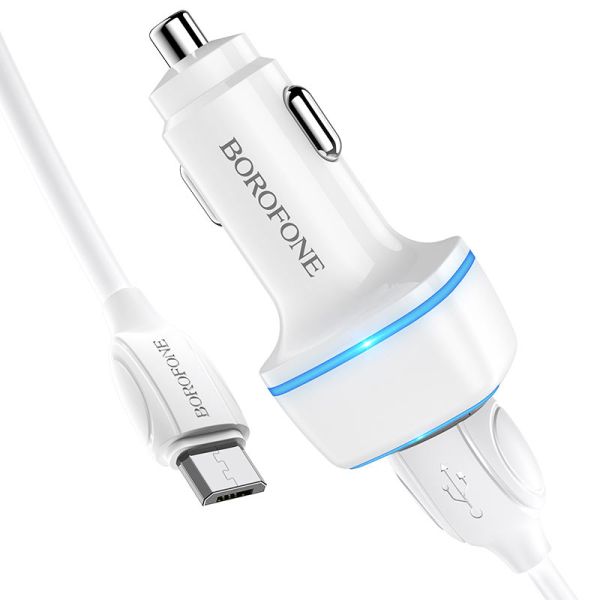 АЗУ micro 2.4A Borofone BZ14 Max Borofone White