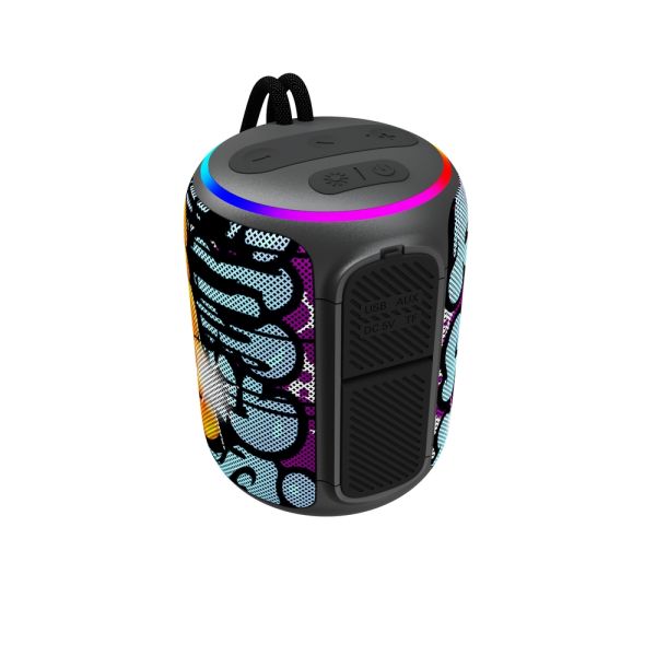 Колонка Perfeo  "CASK" 6W, MP3 USB-TF, AUX, FM, HANDS FREE, TWS граффити
