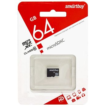 Flesh micro SDHC -64Gb Class 10 без адаптера SmartBuy