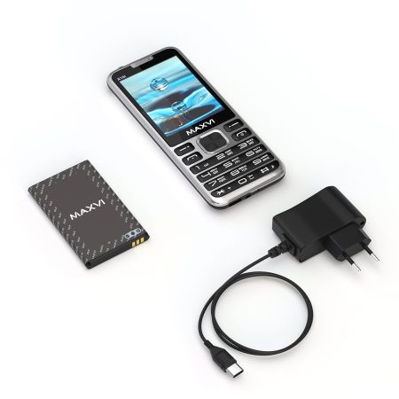 Мобильный телефон MAXVI X10i, 2.8”, 2 sim-карты, 1600 mAh Metallic silver