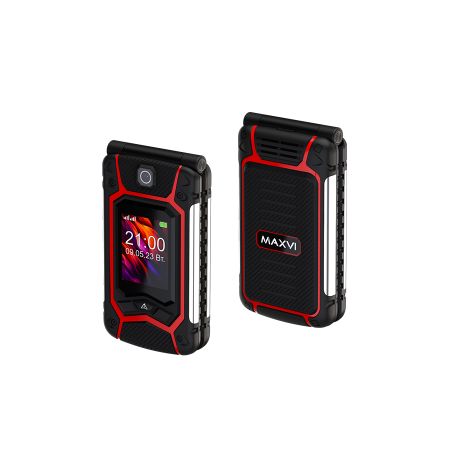 Мобильный телефон MAXVI E10ds, 2.8” + 1.77”, 2000 mAh Красный+Док-станция