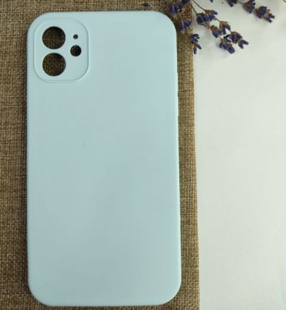 Накладка IPhone 11 сиреневый с микрофиброй и закрытой камерой