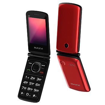 Мобильный телефон MAXVI E7, 2.8”, 2 sim-карты, 1000 mAh Красный