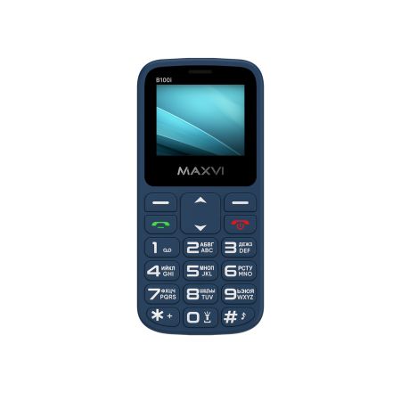 Мобильный телефон Maxvi B100i, 1.77”,  2 sim-карты, 600 mAh Синий