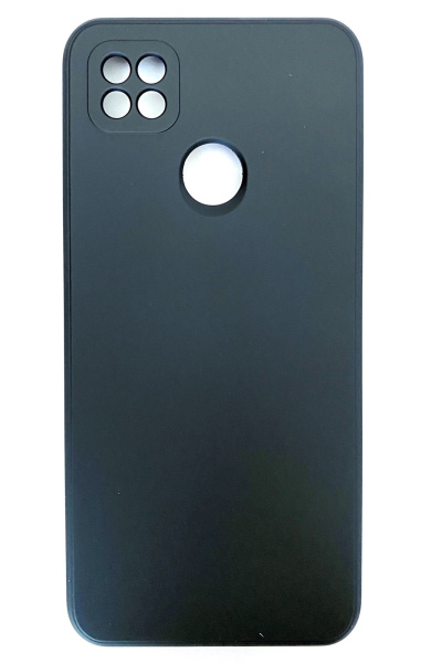 Накладка Xiaomi Redmi 9c/ Redmi 10a черный с микрофиброй и закрытой камерой