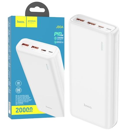 Внешний аккумулятор 20 000мАч Hoco J80A Premium 22.5W 3.0A White