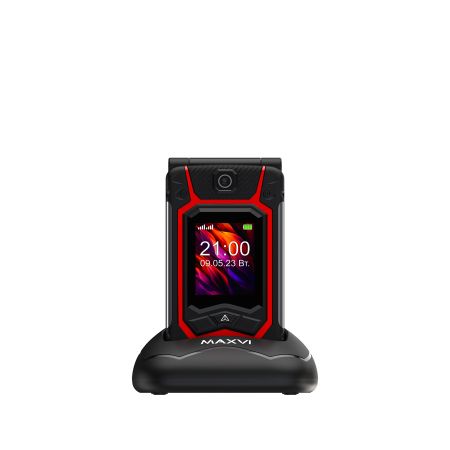 Мобильный телефон MAXVI E10ds, 2.8” + 1.77”, 2000 mAh Красный+Док-станция