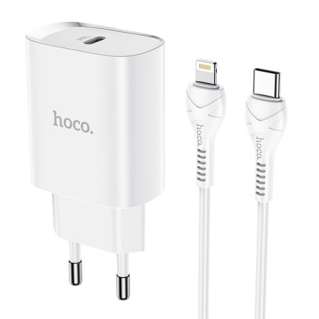 СЗУ iPhone Lightning 3.0A, 20W 1Type-C Hoco N14 White