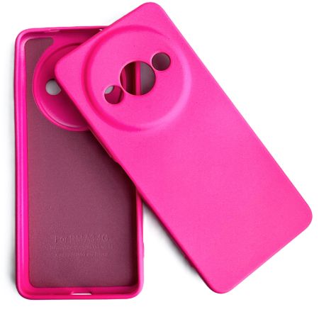 Накладка Xiaomi Redmi A3/Poco C61 фукси с микрофиброй и закрытой камерой