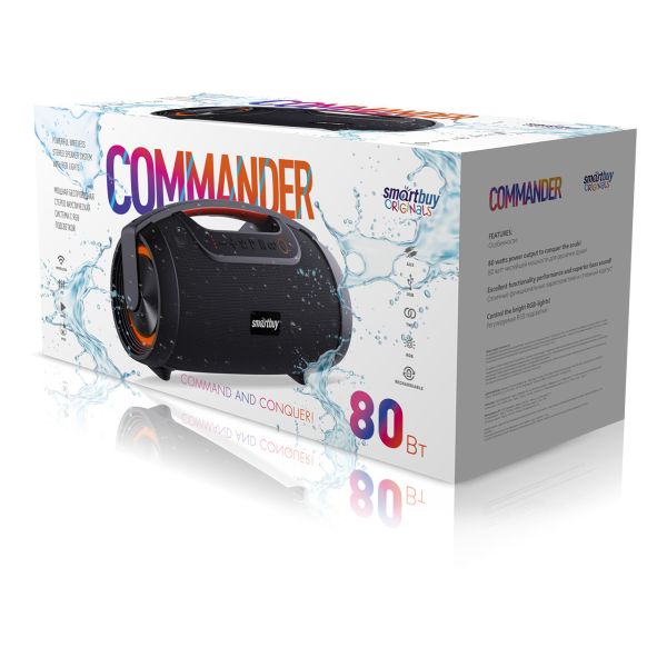 Колонка Smartbuy COMMANDER, 80Вт, Bluetooth, USB, камо (SBS-5330)/6