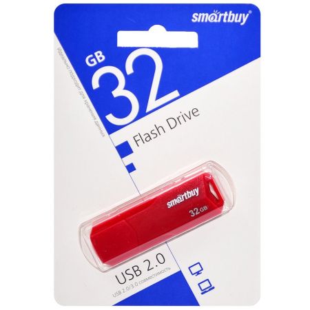 Flash USB 2.0 - 32Gb SmartBuy Clue Red