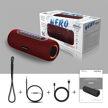 Колонка Smartbuy HERO, 16Вт, Bluetooth, FM, USB, красная (SBS-5280)/12