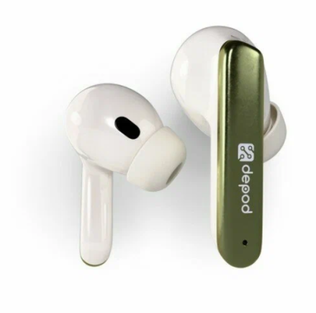 Беспроводные наушники Depod PEAK TWS-004 c шумоподавлением для iPhone и Android слоновая кость