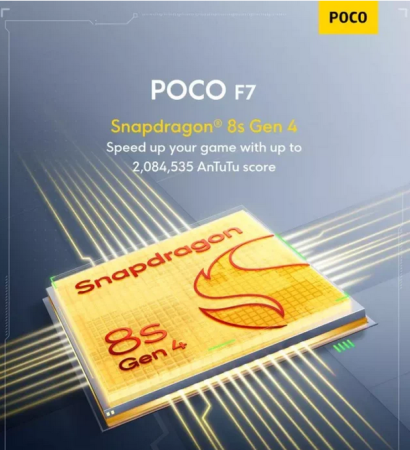 Смартфон Xiaomi Poco F7 12/256Гб Snapdragon 8s Gen 4, 6500мАч Silver