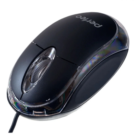 Мышь Perfeo проводная оптическая "GLOW", подсветка, оптич., 3 кн, USB, чёрная (PF-010-CB) COLOR BO