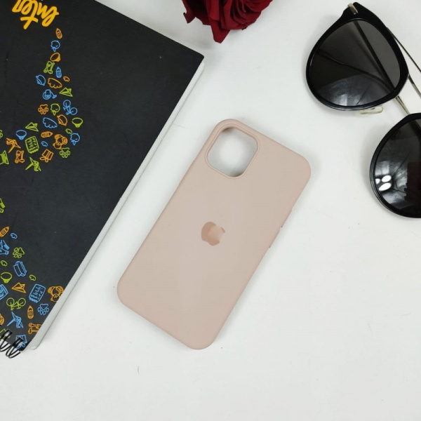 Накладка IPhone 12/12 pro silicone case песочно-розовый