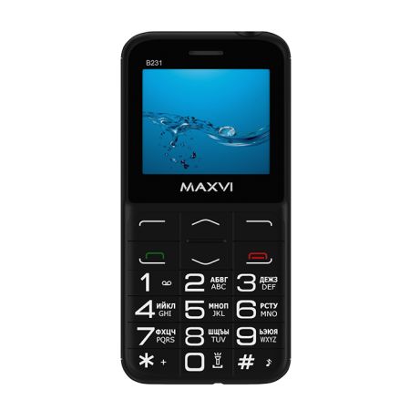 Мобильный телефон MAXVI B231, 2.31”, 2 sim-карты, 1400 mAh Черный
