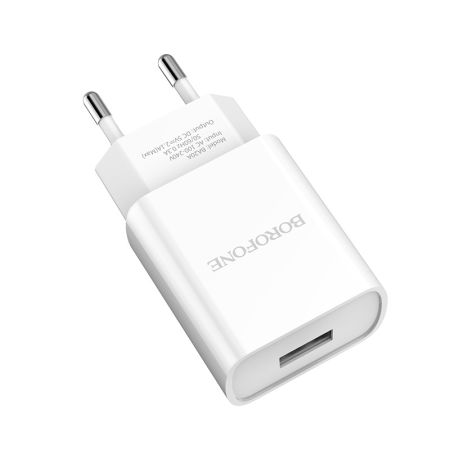 СЗУ блок 2,1A Borofone BA20A Sharp White