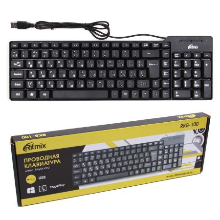 Клавиатура RITMIX RKB-100 Black проводная