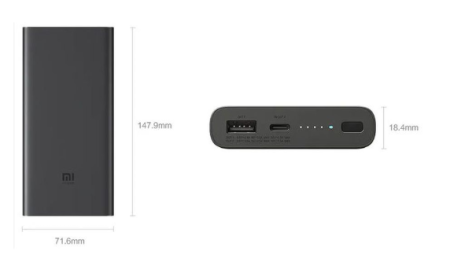 Внешний аккумулятор 10 000мАч Mi Power 10W (WPB15PDZM) Black