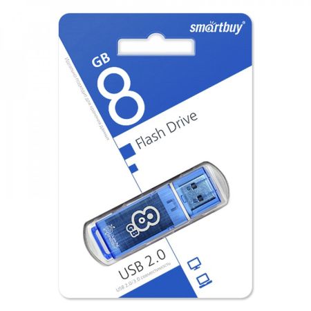 Flash USB 2.0 - 8Gb Smart Buy Glossy series Blue