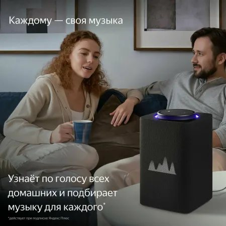 Умная колонка Яндекс Станция Макс с Алисой, c Zigbee, 65w графитовый