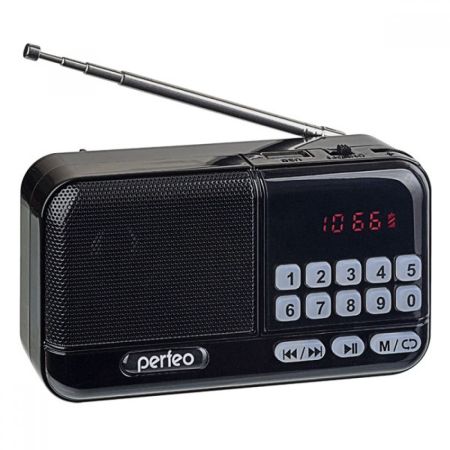 Радиоприемник Perfeo ASPEN FM+ 87.5-108МГц/ MP3/ питание USB или 18650/ черный